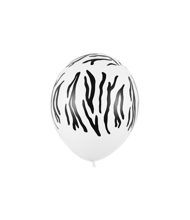 Strong Balloons Ballonnen zebra wit-zwart - zakje 5 stuks