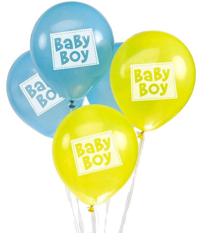 Neviti OUTLET Ballonnen - Baby Boy - geel en blauw - 8 stuks