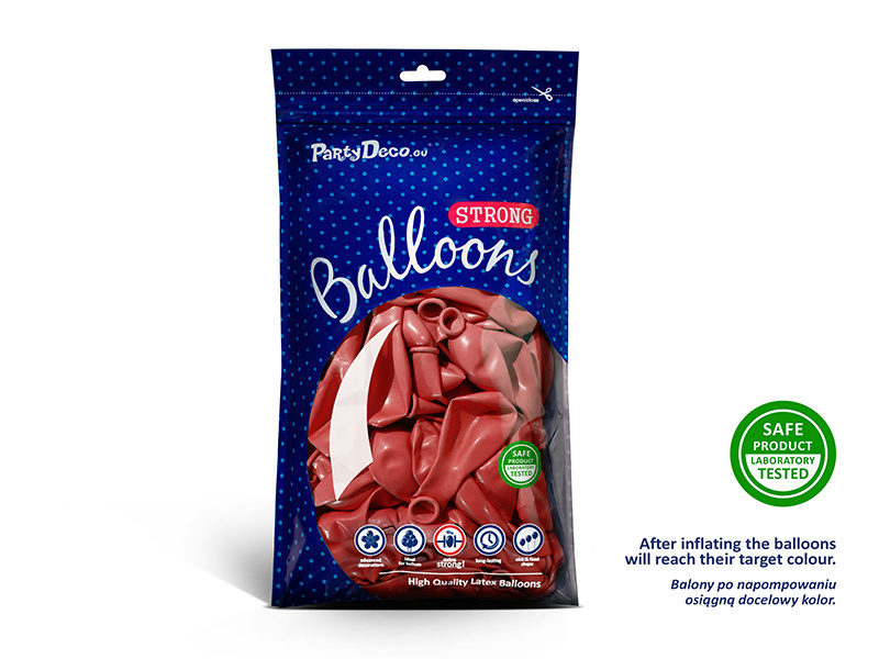Ballonnen Metallic Rood STRONG