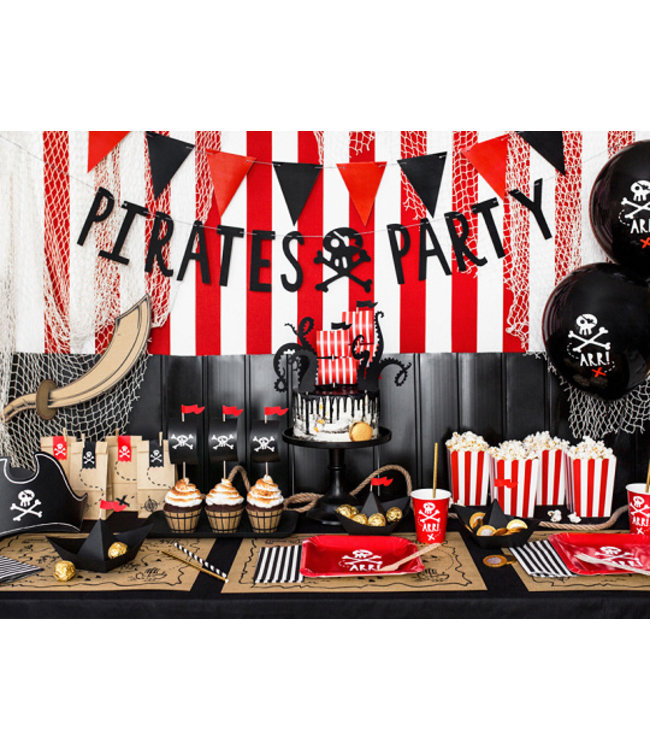 Popcorn Bakjes | Rood / Wit | 6 stuks