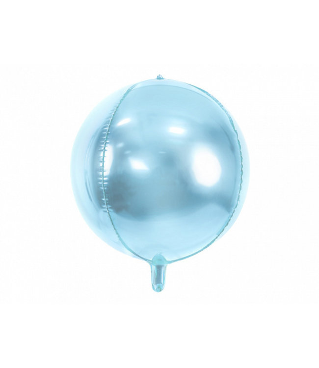 PartyDeco OUTLET Folieballon bal/orbz lichtblauw - 40 cm