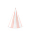 Feestmuts - gestreept - roze - 6 stuks