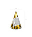 Feestmuts - goud met ster- 6 stuks