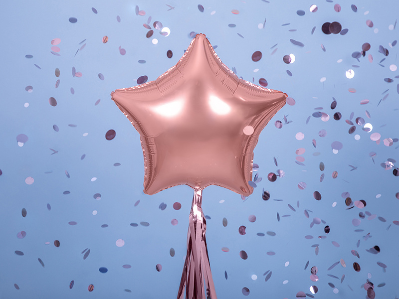 Sterrenballon folie - rosé goud - 48 cm
