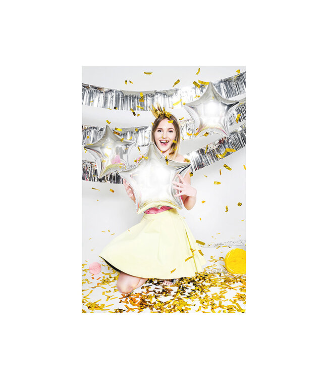 Folieballon ster zilver | 48 cm