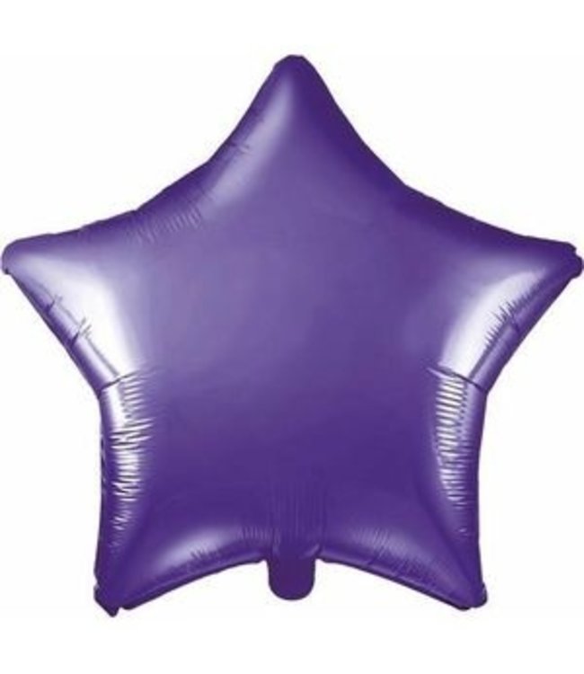 PartyDeco Sterrenballon  folie - diep paars  - 48 cm