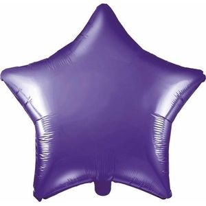 Sterrenballon folie - diep paars - 48 cm