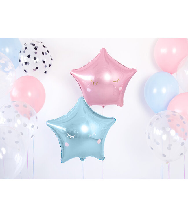 Folieballon ster | Lichtblauw | 48 cm