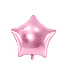 PartyDeco Sterrenballon  folie - zacht roze - 48 cm