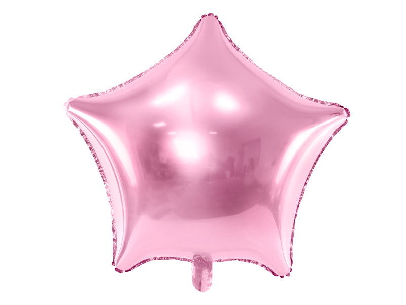 Sterrenballon folie - zacht roze - 48 cm