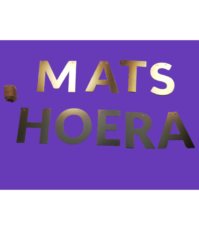 ... HOERA | Gouden slinger met naam