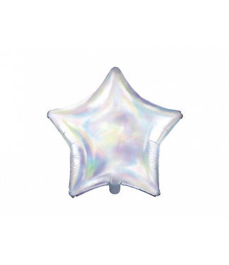 PartyDeco OUTLET Folieballon ster iriserend | 48 cm
