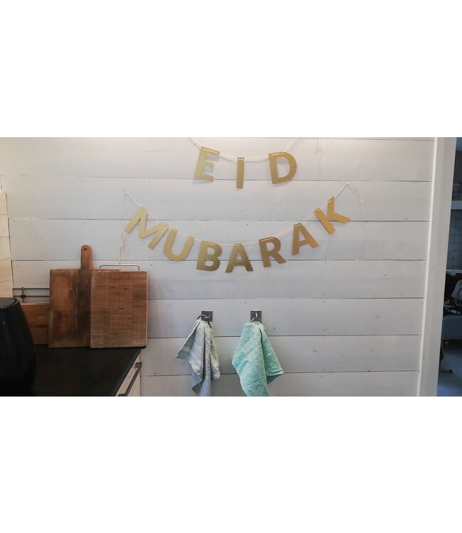 Letterslinger Eid Mubarak | Goud XL