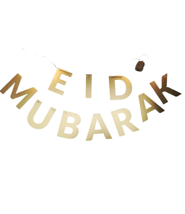 Letterslinger Eid Mubarak | Goud XL