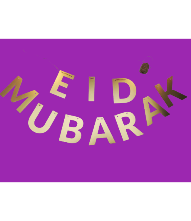 Letterslinger Eid Mubarak | Goud XL