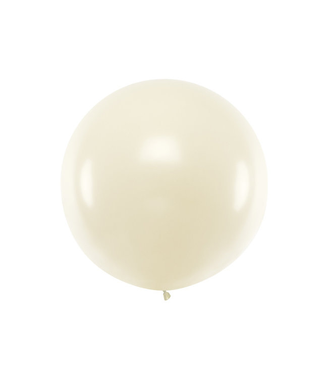 OUTLET Reuzeballon  metallic parelmoer/wit 100 cm xl