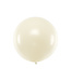 PartyDeco OUTLET Reuzeballon  metallic parelmoer/wit 100 cm xl