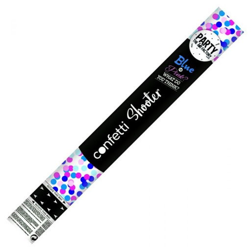 Gender Reveal confettikanon roze - Blue or pink?