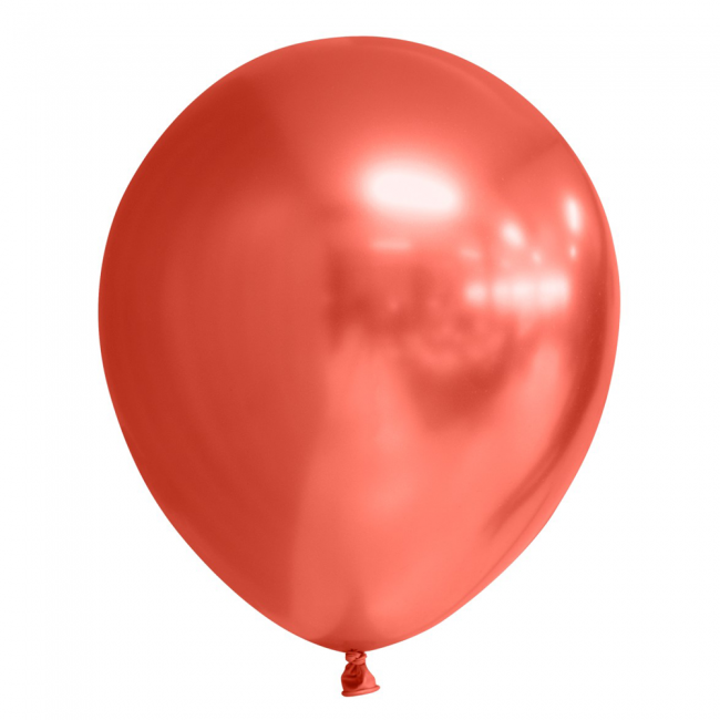 Ballonnen chrome rood - zakje 5 stuks