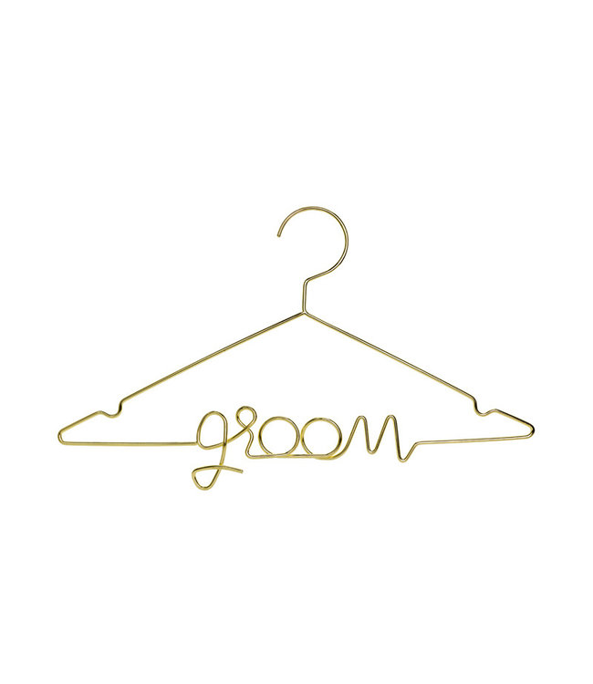 Kledinghanger groom | goud metaal | 45x27cm