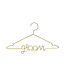 Kledinghanger groom | goud metaal | 45x27cm