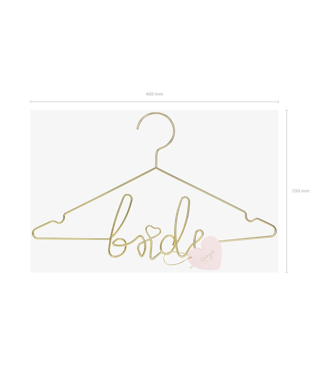 Kledinghanger bride | Goud metaal | 45x27cm