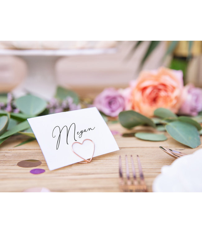 Plaatskaarthouders | Rosegoud | 10 stuks