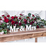 PartyDeco Mr & Mrs - Houten decoratie - wit