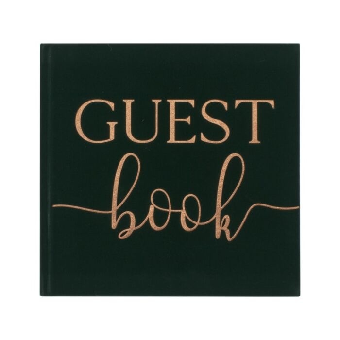 Gastenboek velvet groen - 32 pagina's