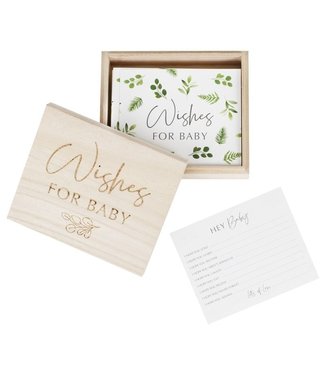 Ginger Ray OUTLET Wishes for baby - Advieskaarten in houten box