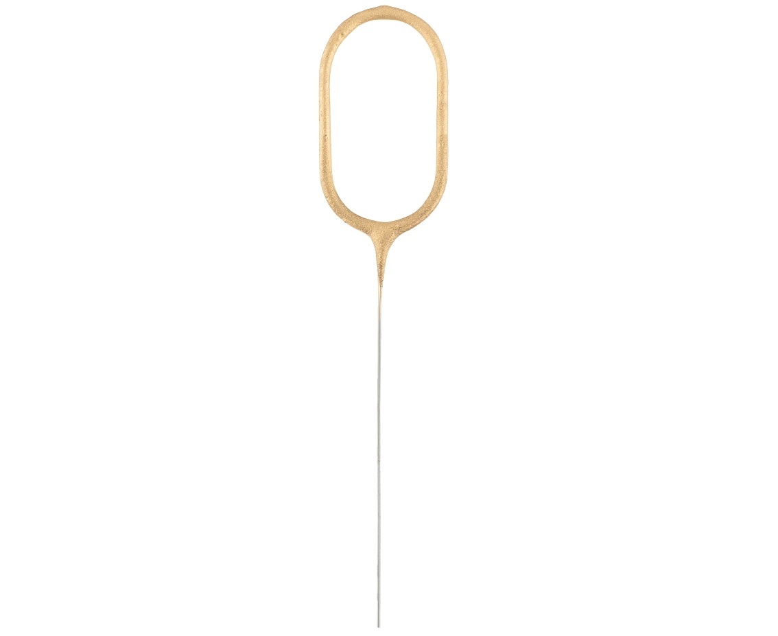 Sterretje cijfer 0 - goud (sterretjes)