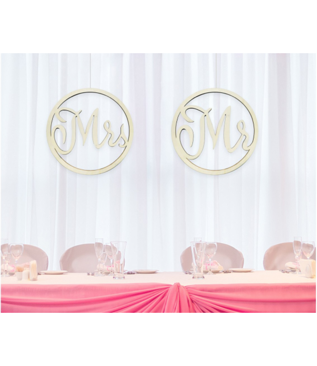 OUTLET Mr & Mrs Houten decoratie XXL | 42 cm