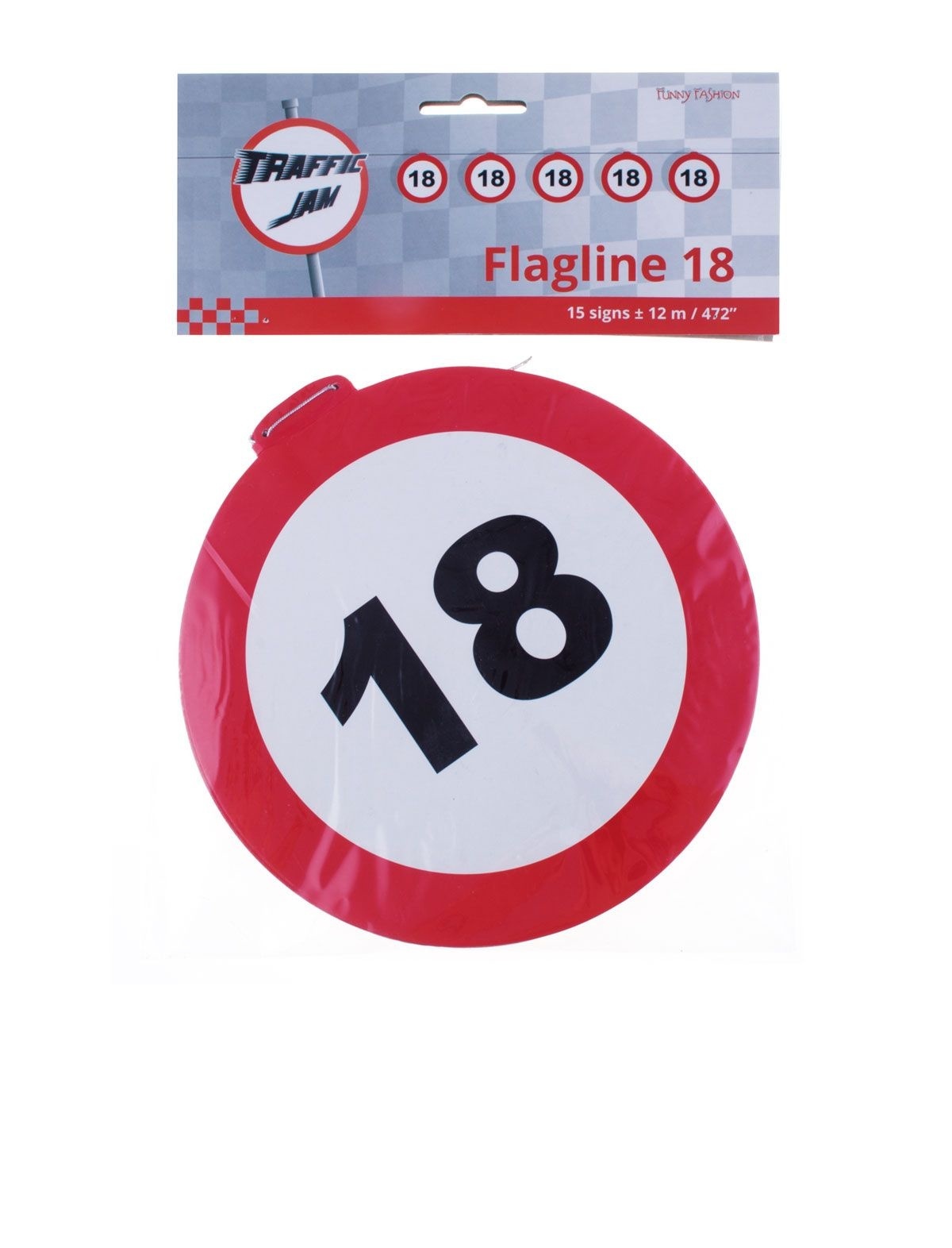 Bordjesslinger verkeersbord 18 jaar - 12 meter