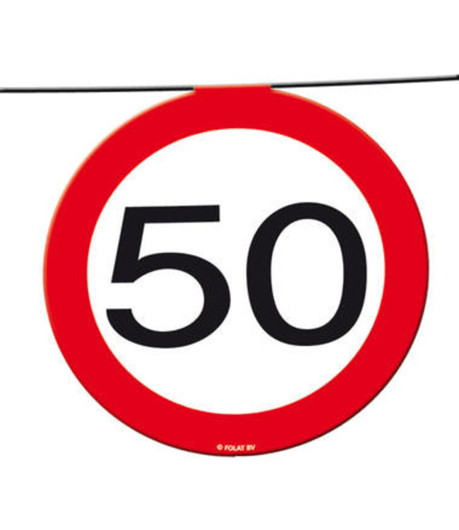Bordjesslinger verkeersbord 50 jaar - 12 meter