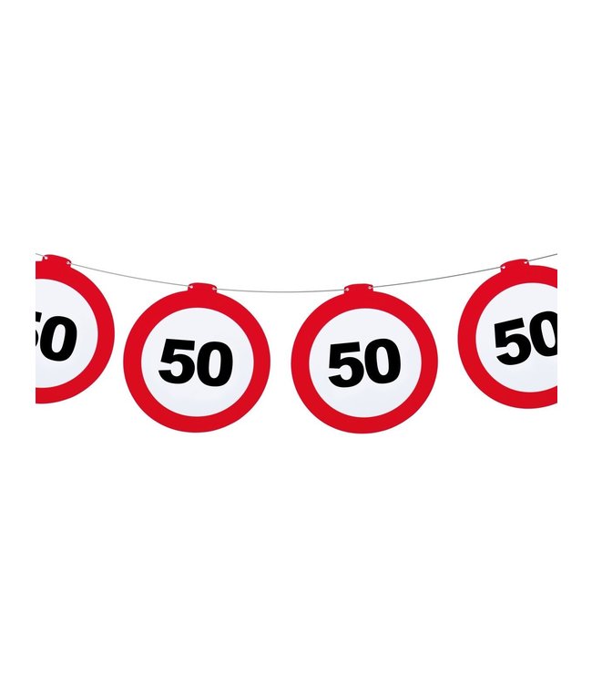 Bordjesslinger verkeersbord 50 jaar - 12 meter
