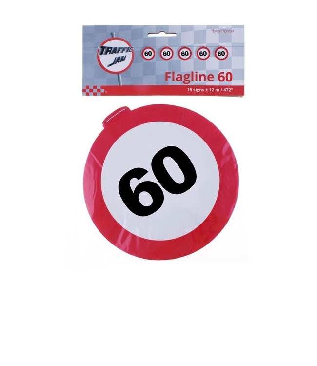 Bordjesslinger verkeersbord 60 jaar - 12 meter