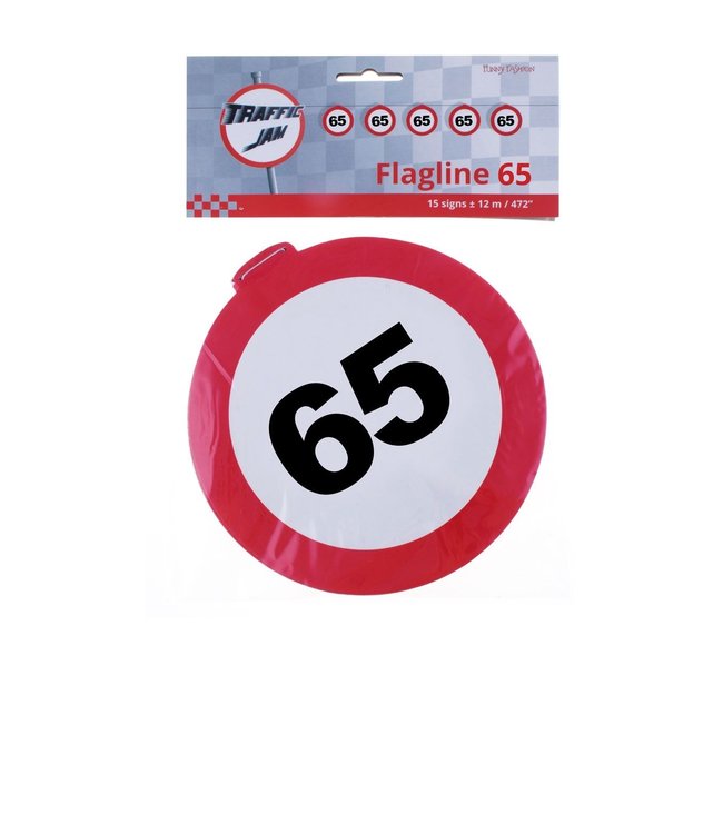 Bordjesslinger verkeersbord 65 jaar - 12 meter