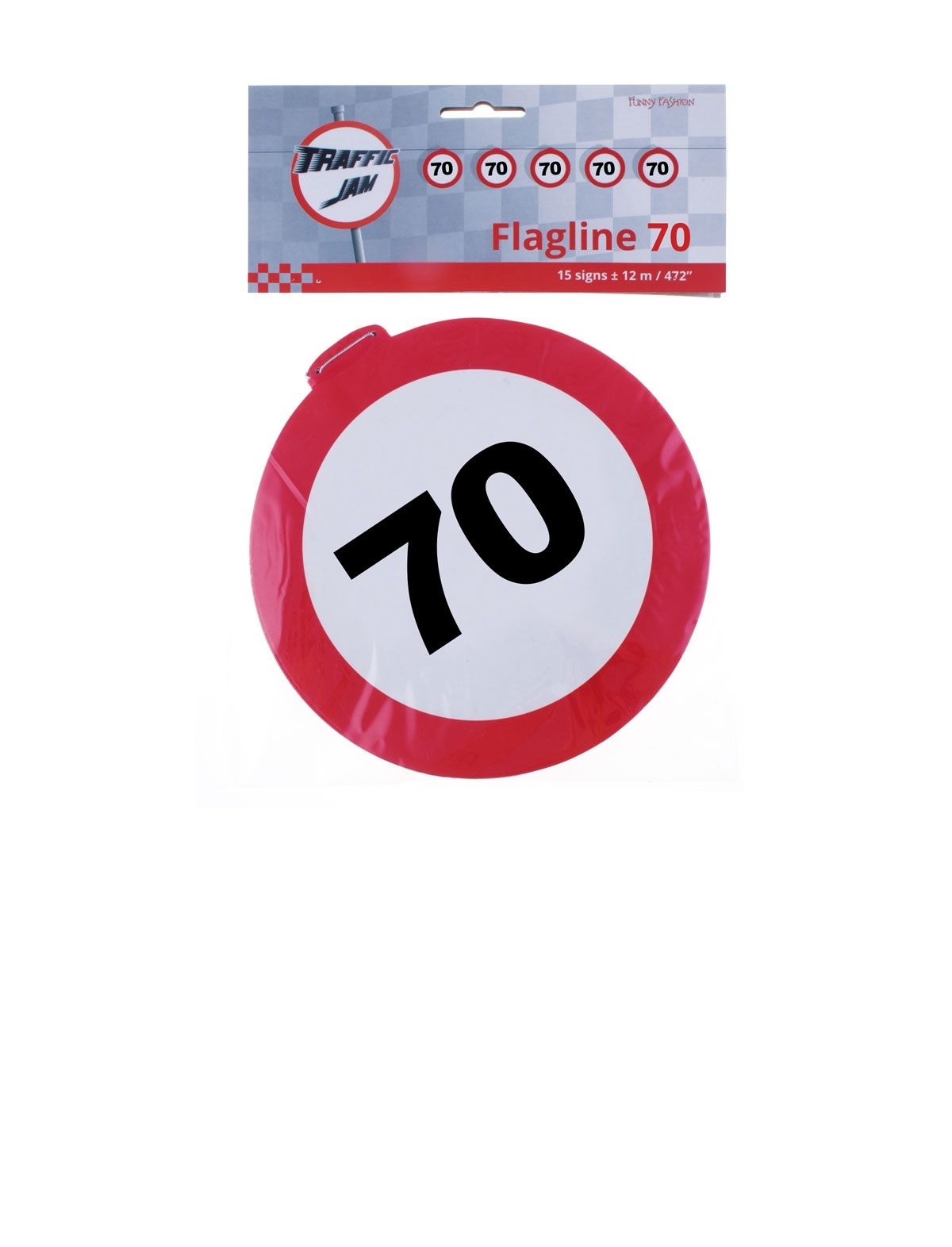 Bordjesslinger verkeersbord 70 jaar - 12 meter