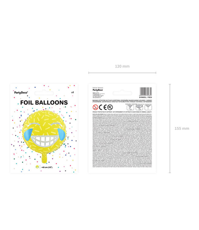 Folieballon Emoji - Smile - 45 cm