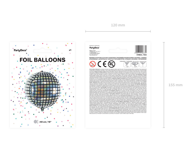 Folieballon Discobal - 40 cm
