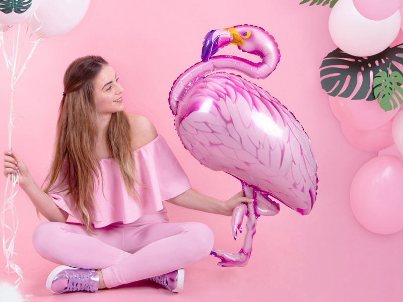 Folieballon Flamingo - 95 cm