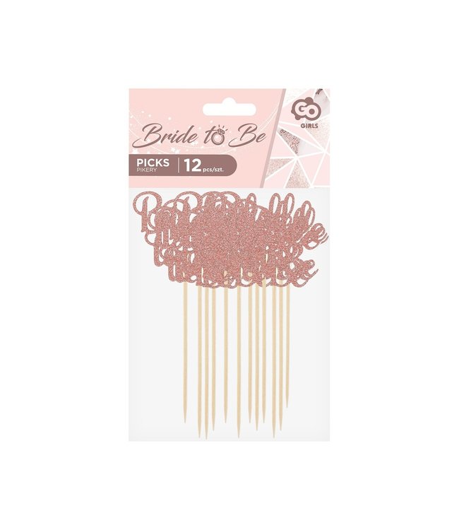 Prikkers Bride to be - Rosegoud - 12stuks