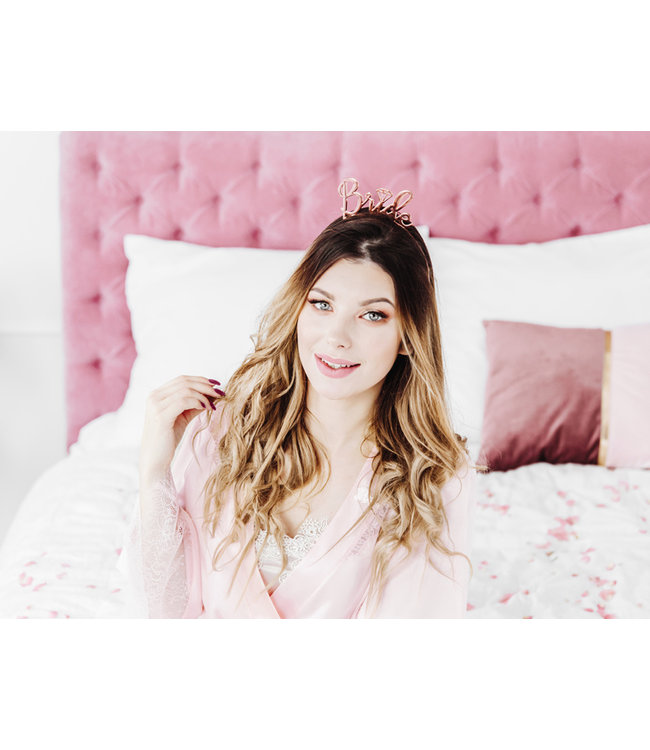 Bride haarband rose goud - Vrijgezellenfeest