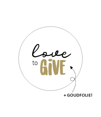 KP OUTLET Stickers - Love to give - zakje 20 stuks