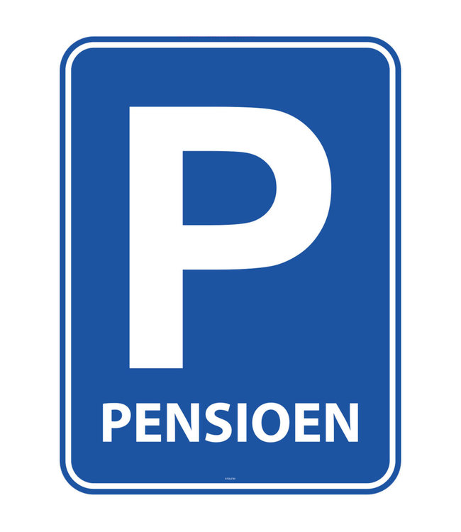 Folat Pensioen Parkeerbord Deurbord