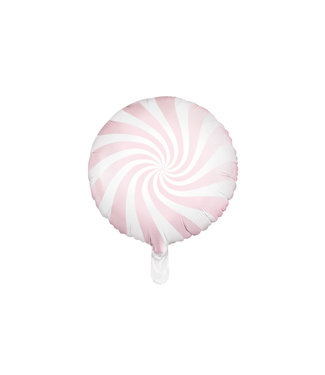 PartyDeco Folieballon candy - lichtroze - 35 cm