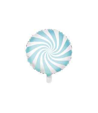 PartyDeco Folieballon candy - lichtblauw - 35 cm