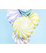 PartyDeco Folieballon candy - lichtgeel - 35 cm