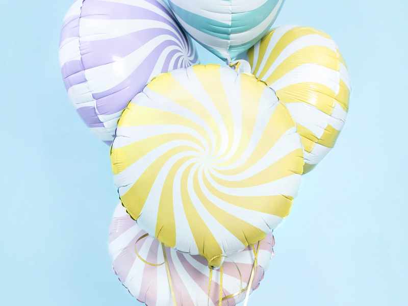 Folieballon candy - lichtgeel - 35 cm