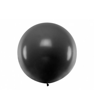 PartyDeco Reuzeballon zwart | 100 cm
